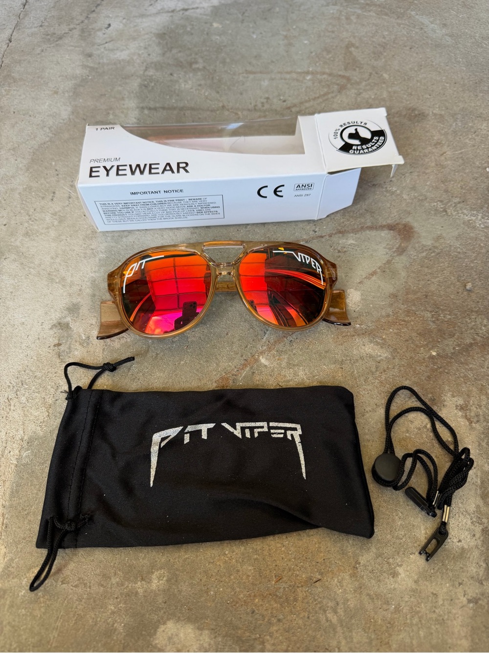 Pit Viper Exciters Sunglasses The Corduroy Polarized Lens 149mm